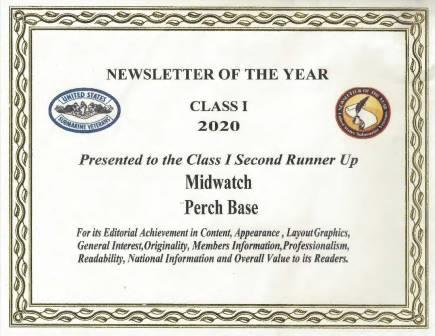 USSVI National Award 2020 Newsletter of the Year Class I Second Runner Up