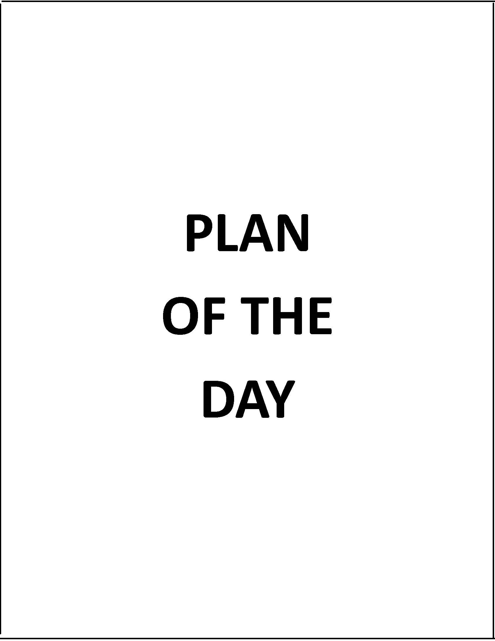 View the Plan of the Day