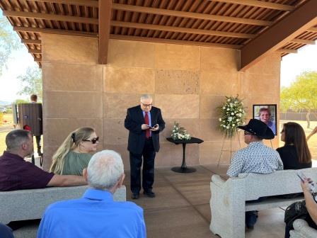 The Memorial Service was officiated by Chaplain Andy.