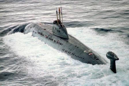 A Soviet Victor III-class submarine