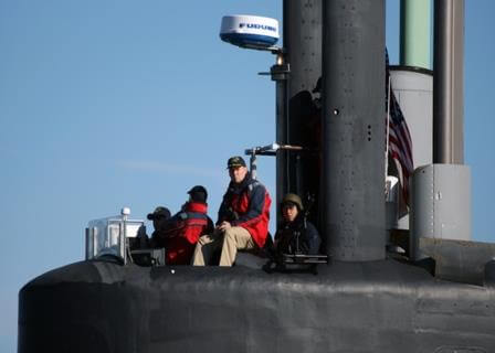 The bridge of a nuclear submarine.